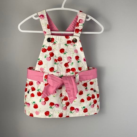 George Heart Shaped Cherry Print Jumper Dress 3-6 Months - Picture 1 of 10
